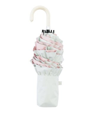 MOONBAT estaa 晴雨兼用 折りたたみ傘 無地フリル 日傘 遮光 遮熱 UV