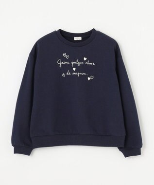 ANY KIDS 【WEB限定】7days 裏毛 トレーナー ネイビー×ロゴ