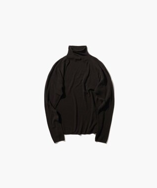 ATON ROYAL WOOL CIRCULAR RIB | タートルネックセーター BLACK