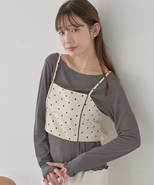 earth music&ecology ２ＷＡＹドットリボンビスチェ Ivory