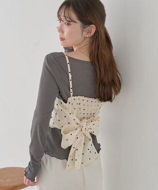 earth music&ecology ２ＷＡＹドットリボンビスチェ Ivory