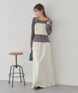 earth music&ecology ２ＷＡＹドットリボンビスチェ Ivory