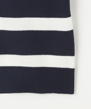 組曲 L カノコニットＴシャツ ネイビーボーダー系1