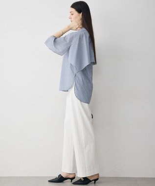 ICB 【先行予約】シルフィーローン ハンカチーフスリーブブラウス デニムストライプ