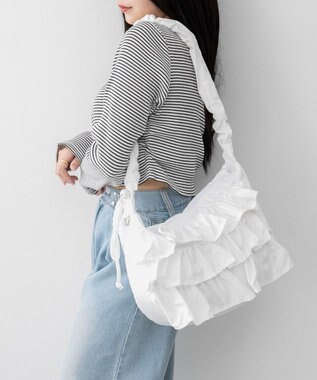 WEGO フリルドロストギャザーショルダー