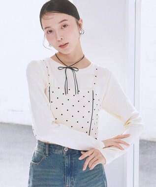 earth music&ecology ２ＷＡＹドットリボンビスチェ Ivory