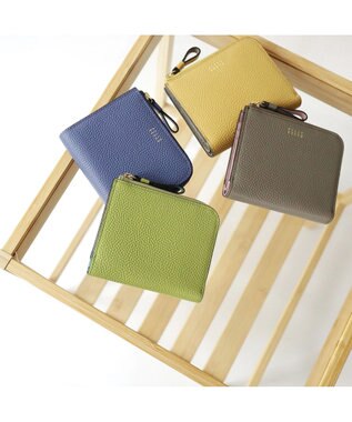 PELLE BORSA L字ファスナーミニ財布 Fine Goods フィーネグッズ 5444 レタスグリーン