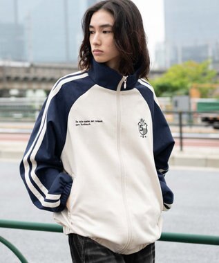 WEGO 【ユニセックス着用ITEM】フェイクスウェードトラックジャケット ネイビー