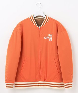 PW CIRCULUS 【MEN】【撥水/防風】リバーシブル ボア ジップアップ ブルゾン ベージュ×オレンジ