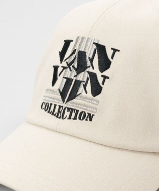 AURORA 【 LANVIN COLLECTION（ランバン コレクション） 】ＪLロゴ刺しゅうキャップ ベージュ