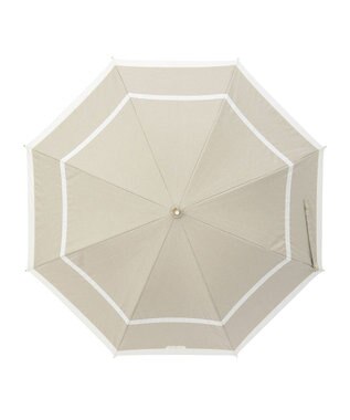 MOONBAT FURLA 晴雨兼用日傘 長傘 シャンブレー切継 ／遮光 遮熱 UV ホワイト