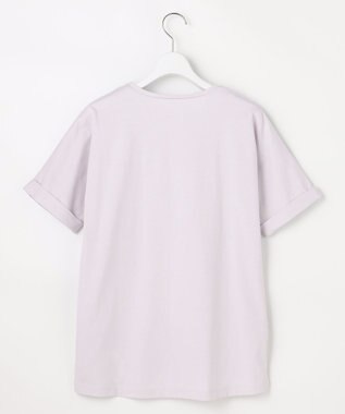 ANY SIS フラワープリント ロゴＴシャツ アイスグレー