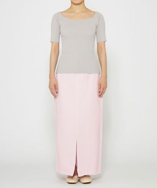 uncrave 【ご好評につき追加生産】ドライタッチ ニット オフショル トップス（uncrave WHITE） アイスグレー