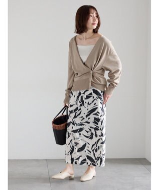 Te chichi 【雑誌掲載アイテム】2WAYカシュクールVネックカーディガン《2026 spring catalog item》 ベージュ