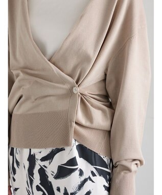 Te chichi 【雑誌掲載アイテム】2WAYカシュクールVネックカーディガン《2026 spring catalog item》 ベージュ