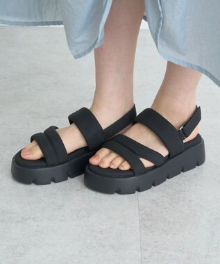 earth music&ecology ＯＲｉｅｎｔａｌ　ＴＲａｆｆｉｃ　パデットサンダル Black