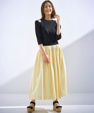 組曲 【組曲×setsuko sagittaire】カーヴィフレアスカート シャンパンベージュ系