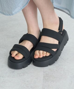 earth music&ecology ＯＲｉｅｎｔａｌ　ＴＲａｆｆｉｃ　パデットサンダル Black