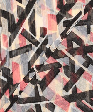 23区 【洗える】Ratti アブストラクトプリント ブラウス オレンジプリント