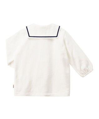 MIKI HOUSE HOT BISCUITS ワンポイントデニムオーバーオール＆セーラーカラー長袖Tシャツギフトセット【BOX付き】 インディゴブルー