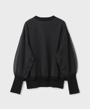 GRACE CONTINENTAL シアーニットトップ ブラック