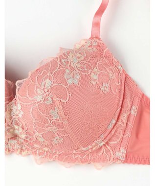 AMPHI ノンワイヤーブラ 脇高設計 ボリュームアップ A～Gカップまで対応 大きいサイズ 【BRAGENIC ブラジェニック 脇高細見えタイプ】 ブラジャー ブラ BMI350 アンフィ／ワコール オレンジ