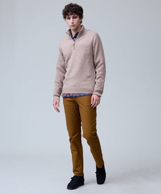 J.PRESS MEN ウール×カシミヤの上質素材【Cash Lamb's Wool】ハーフジップ ニット_25年モデル ベージュ系