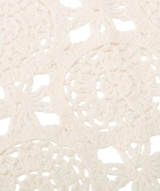 earth music&ecology マルチクロシェスカーフ Ivory