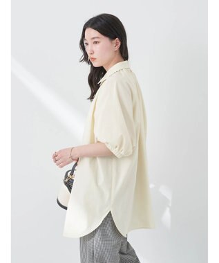 earth music&ecology パフスリーブチュニックブラウス Light Yellow