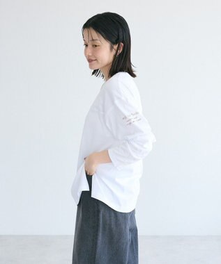 CRAFT STANDARD BOUTIQUE ワンポイント刺繍長袖チュニック White