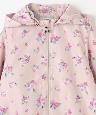 ANY KIDS フード取り外し 総柄 ブルゾン ピンク系花柄