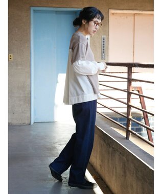 CRAFT STANDARD BOUTIQUE シャツドッキングニットプルオーバー Beige Mixture