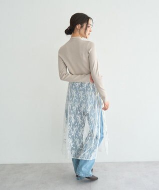 YECCA VECCA ハイネックリブニット Beige