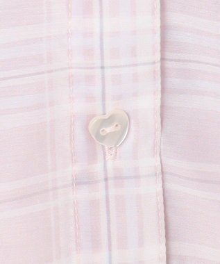 ANY KIDS シアーチェックシャツ ピンク