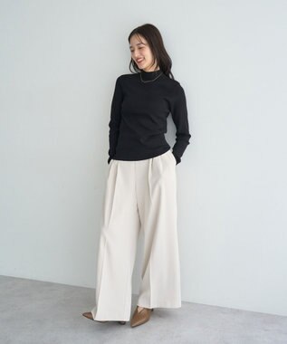 YECCA VECCA ハイネックリブニット Black