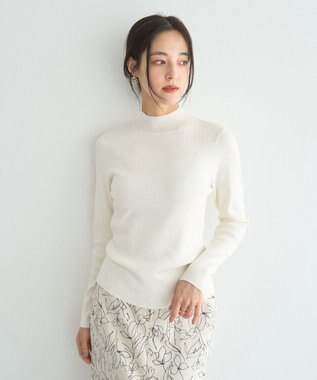 YECCA VECCA ハイネックリブニット Ivory