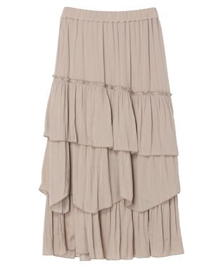 earth music&ecology ランダムティアードスカート Beige