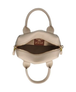 INTER-CHAUSSURES 【CHRISTIAN VILLA】ベーシックレザーハンドバッグ アイボリー