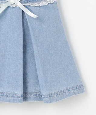 ANY KIDS 【洗濯機可能】プリーツ ミニスカパン デニム