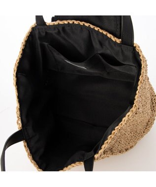 UNBILLION カシュカシュ cachecache / フリルフラップスクエアトート カゴバッグ ブラック