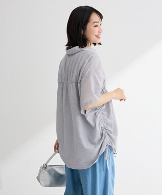 Green Parks シャーリングドロスト５分袖シャツ Gray