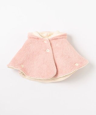 組曲 KIDS 【90㎝】くま耳 キルトマント アイボリー系