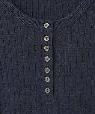 AMERICAN HOLIC バイパチリブヘンリーニットワンピース Navy