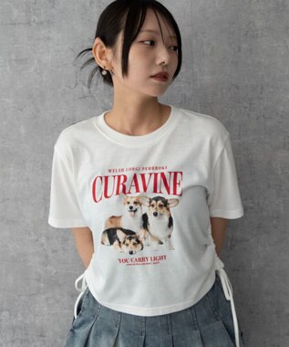 WEGO グラフィックショートサイドリボンドロストT 柄10