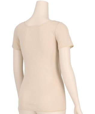 Wing インナー 綿100％ 抗菌防臭(身生地) フラット仕上げ(裾・袖口) 【綿100％ ひびきにくいタイプ】 3分袖 半袖 春 夏 EL1375 ウイング／ワコール ベージュ