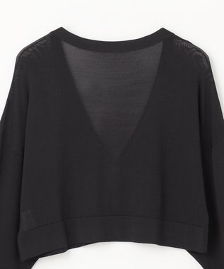 GRACE CONTINENTAL ショートドルマンニットカーディガン ブラック