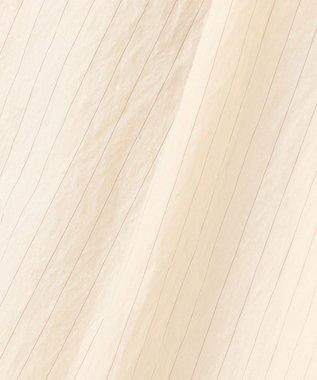 UNFILO L シアーワイドパンツ ベージュストライプ