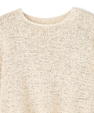 UNFILO L テープヤーンニット プルオーバー グレージュ