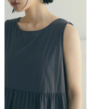 Green Parks armonia.バッククロスワンピース Charcoal Gray