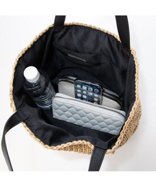 UNBILLION カシュカシュ cachecache / フリルフラップスクエアトート カゴバッグ ブラック